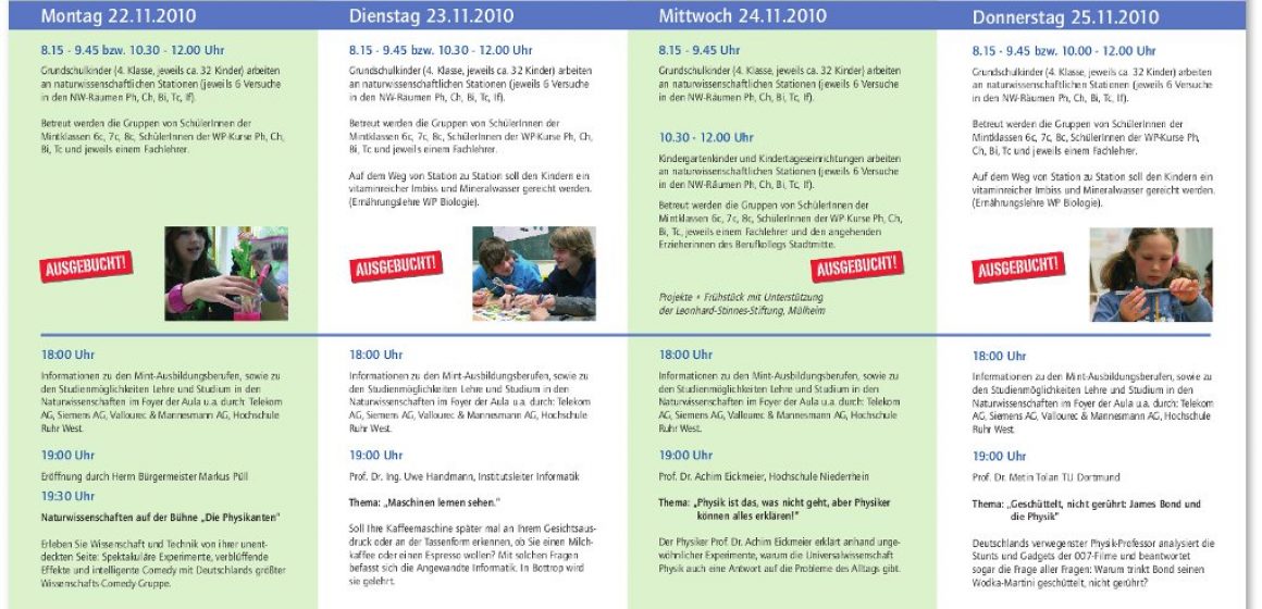 Flyer zu Mülheimer-Wissenschaftstagen 2010 - innen