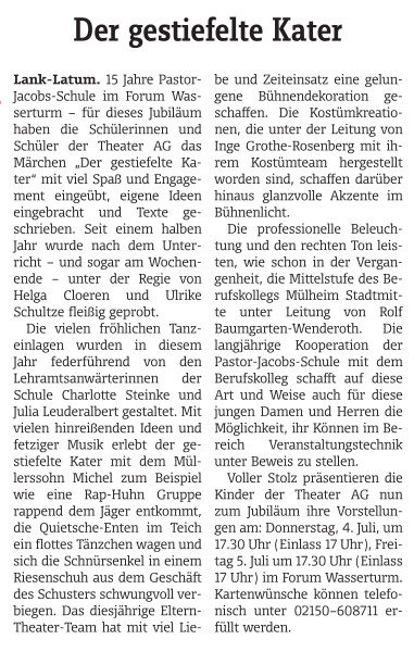 Meerbuscher + Willicher Nachrichten vom 26.06.2013 | www.meerbuscher-nachrichten.de