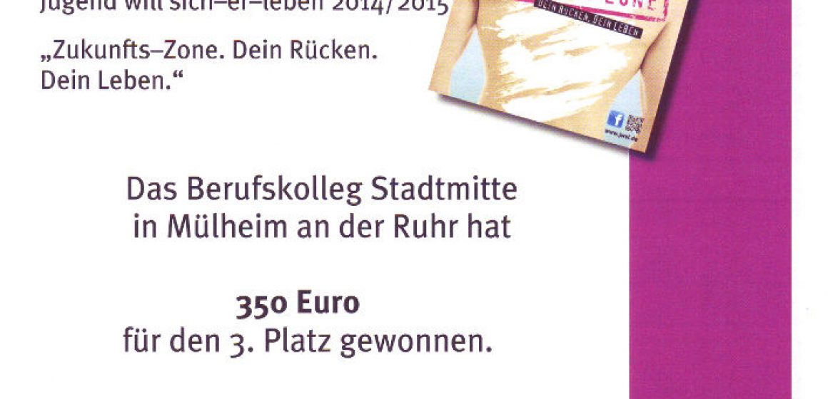 Urkunde "jugend will sich-er-leben 2014/2015"-2015