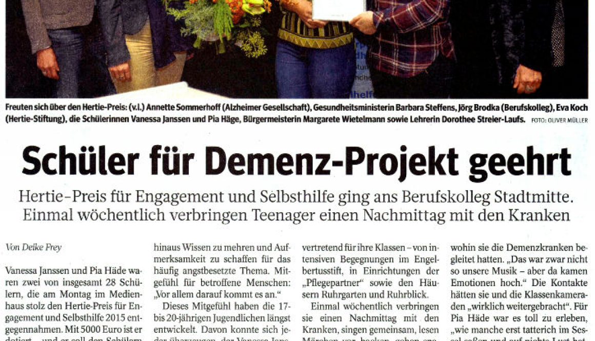 WAZ vom 15.12.2015 | www.DerWesten.de/staedte/muelheim