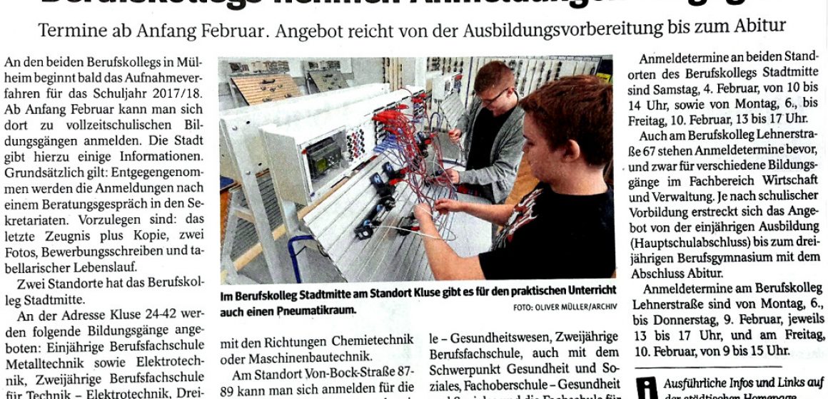 WAZ vom 13.01.2017 | www.DerWesten.de/staedte/muelheim