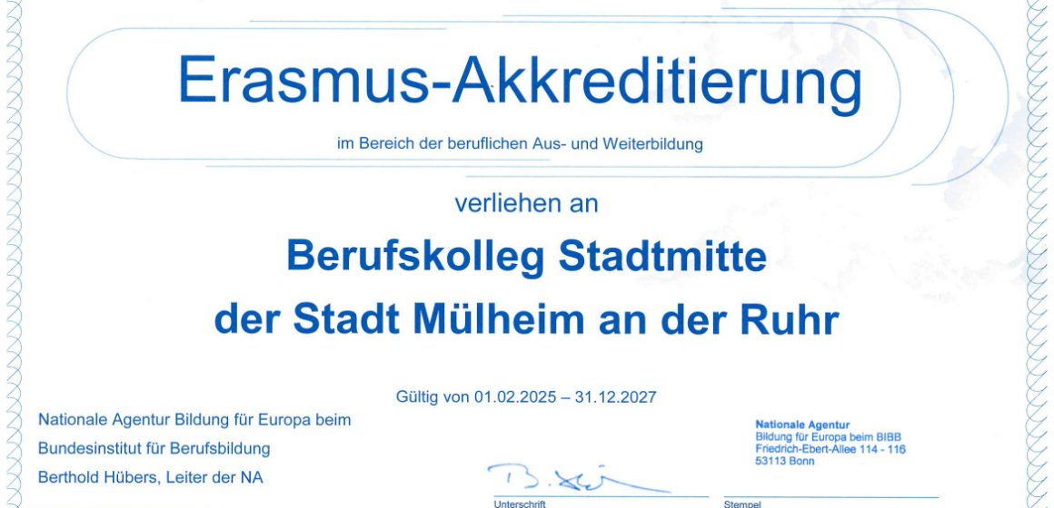 Berufskolleg Stadtmitte | Erasmus Akkreditierung